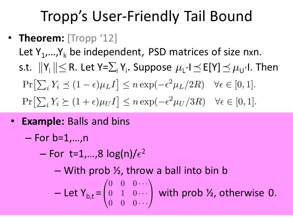 Matrix Concentration Nick Harvey University Of British Columbia Texpoint Fonts Used In Emf Read The Texpoint Manual Before You Delete This Box A A A Ppt Download