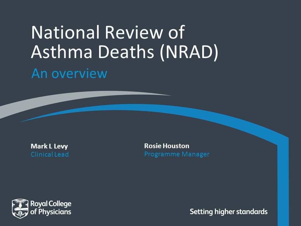 Mark L Levy Clinical Lead National Review Of Asthma Deaths Nrad
