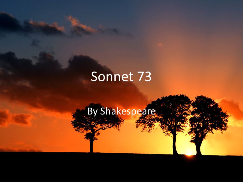 Sonnet 73 By Shakespeare