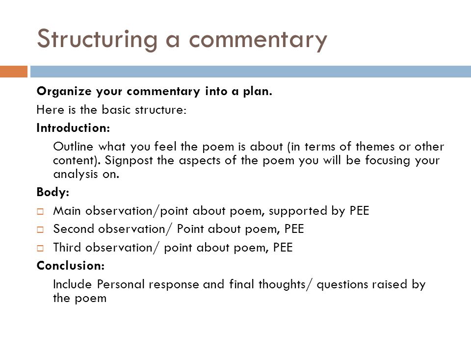 WRITING A COMMENTARY Example paragraphs base on the poem Originally, by  Scottish poet Carol Ann Duffy. - ppt download