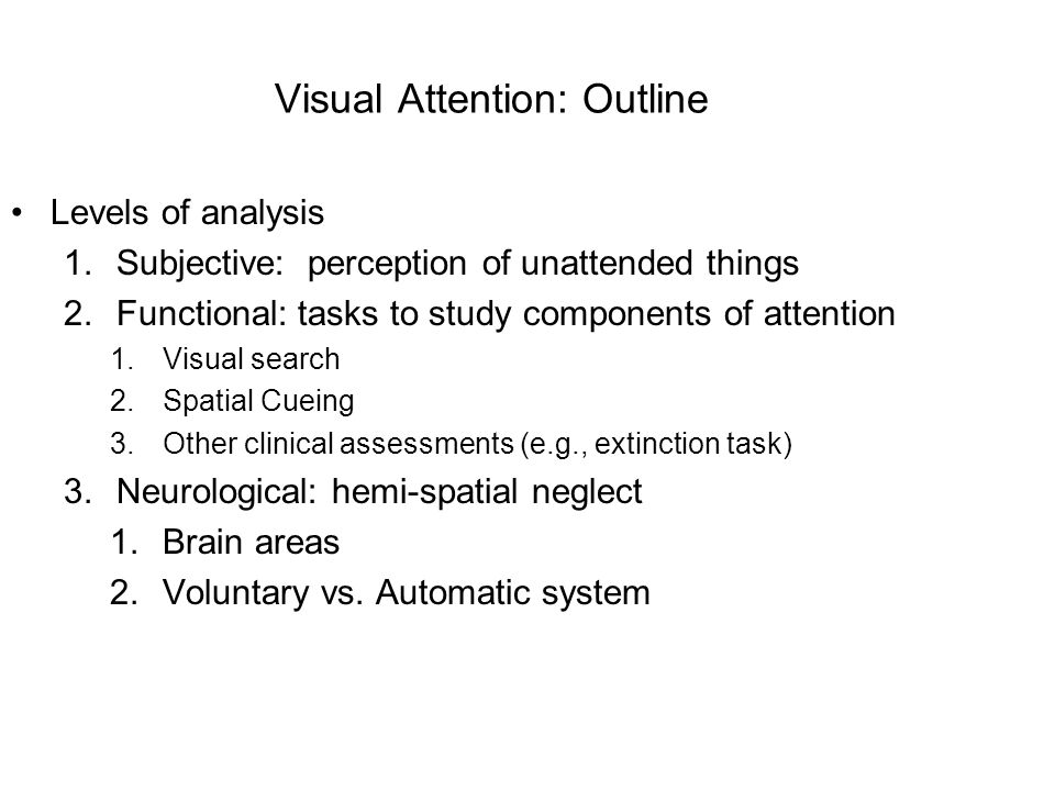 visual analysis outline