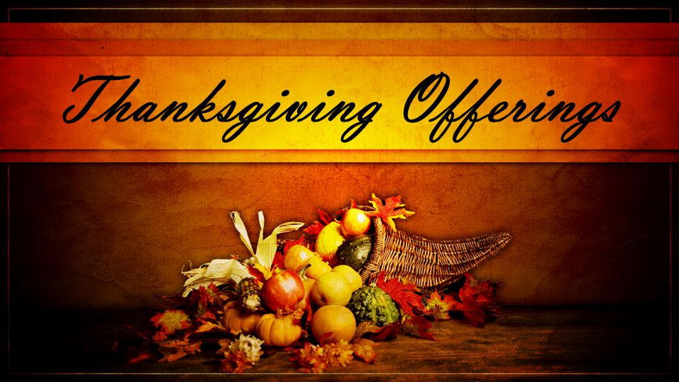 Thanksgiving Offerings