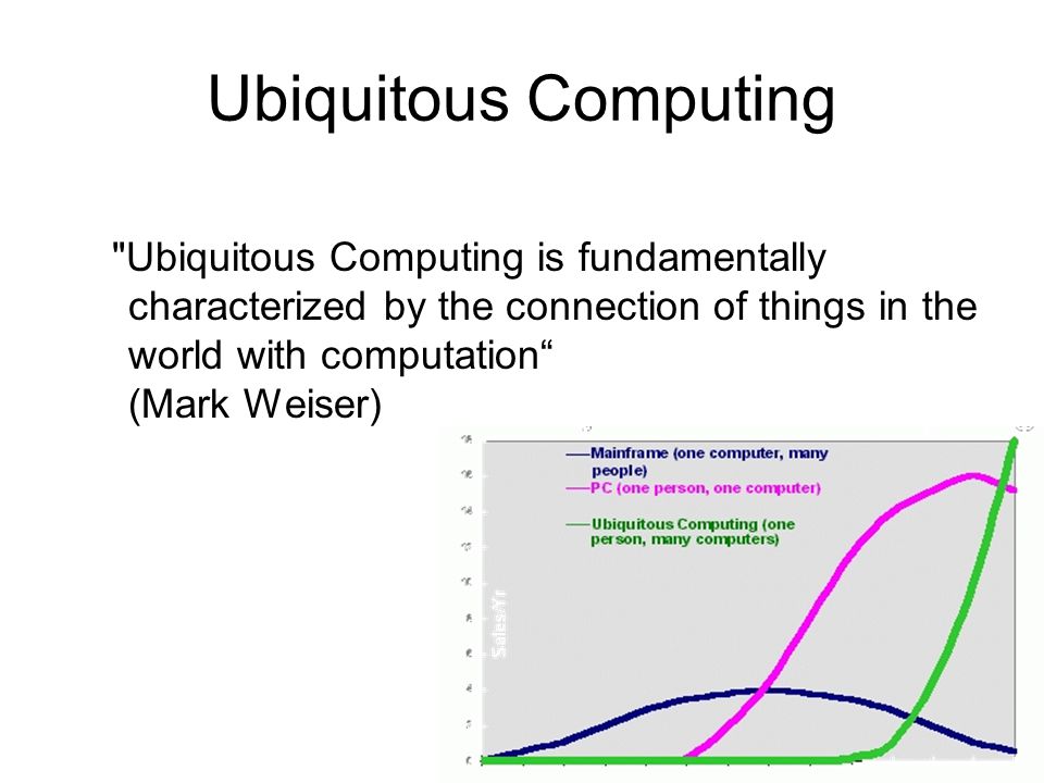 Ubiquitous Computing: LE1. Ubiquitous Computing Ubiquitous Computing is  fundamentally characterized by the connection of things in the world with  computation“ - ppt download