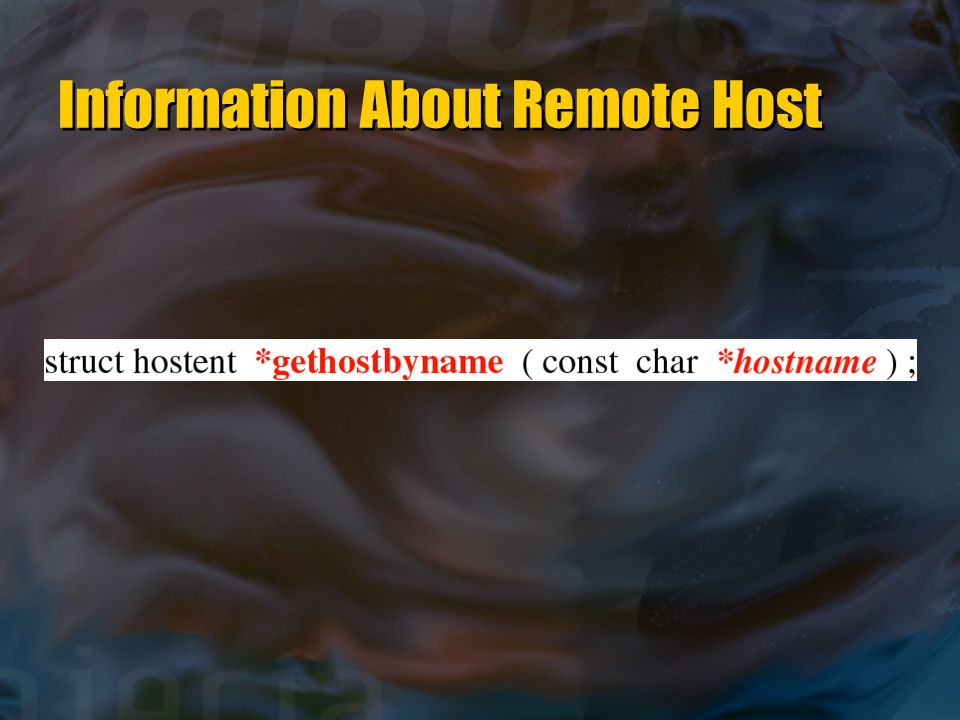 Information About Remote Host