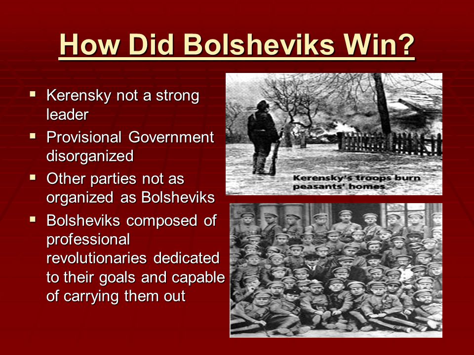 How Did Bolsheviks Win.
