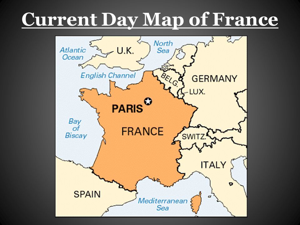 Current Day Map of France