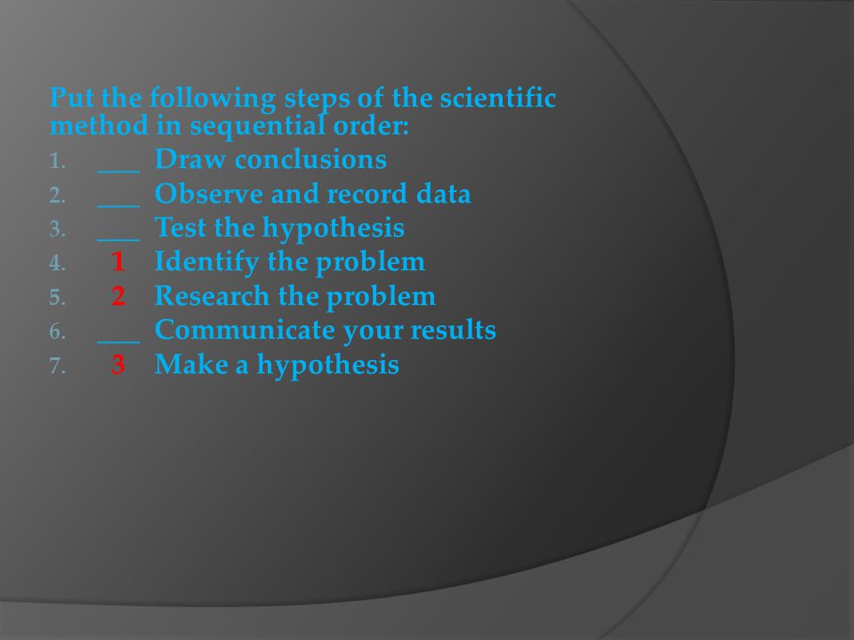 View Steps Of The Scientific Method In Order Images