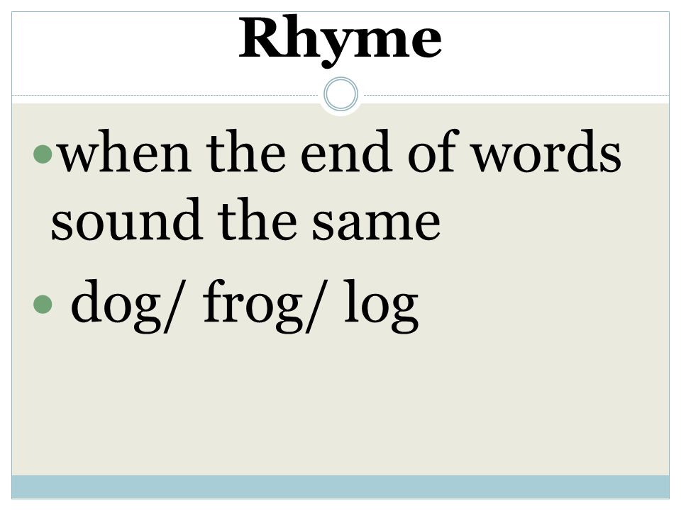 does dog rhyme with log