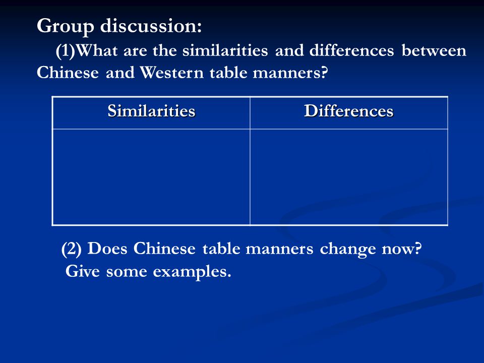 Ⅲ. Post-reading Tasks Here is a passages about Chinese table manners.