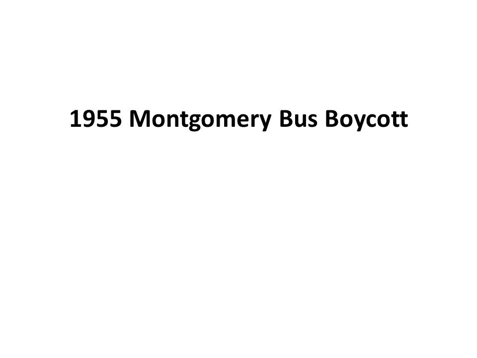 1955 Montgomery Bus Boycott