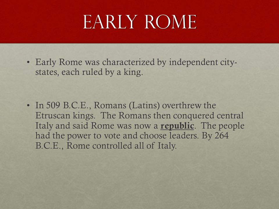 Ancient Rome 500 B.C.E. – 500 C.E. Date: 1/17/2012 Daily Question: What ...