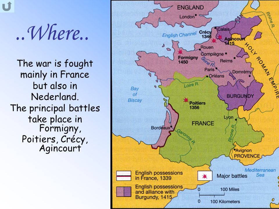 map of 100 years war