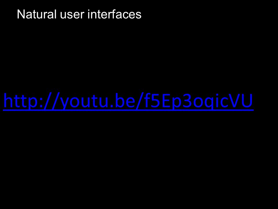 Natural user interfaces