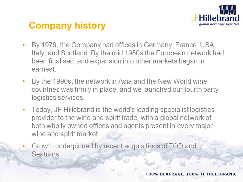 By 1979, the Company had offices in Germany, France, USA, Italy, and Scotland.