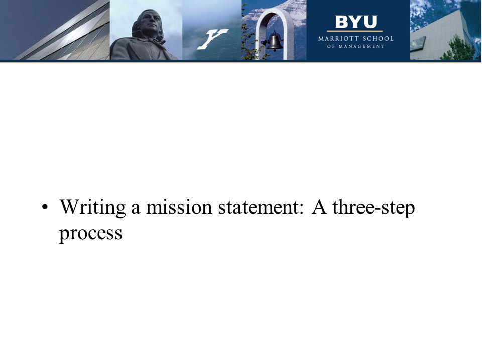 Writing a mission statement: A three-step process