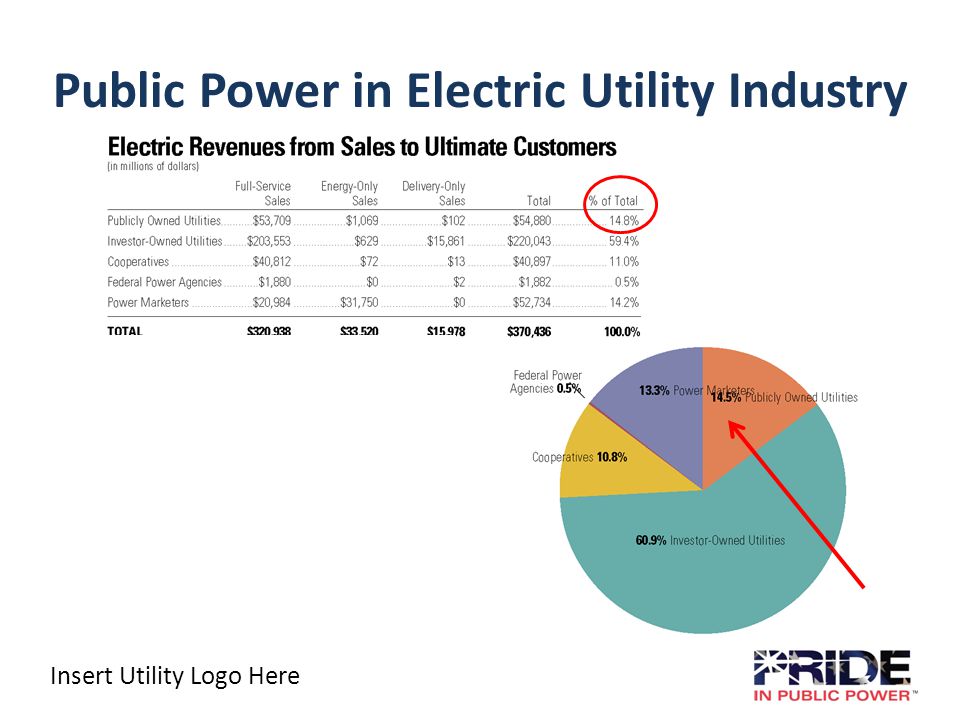 Insert Utility Logo Here Public Power in Electric Utility Industry