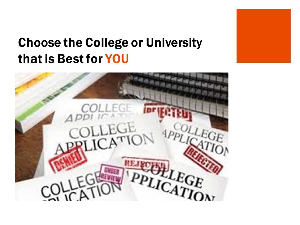 Choose the College or University that is Best for YOU