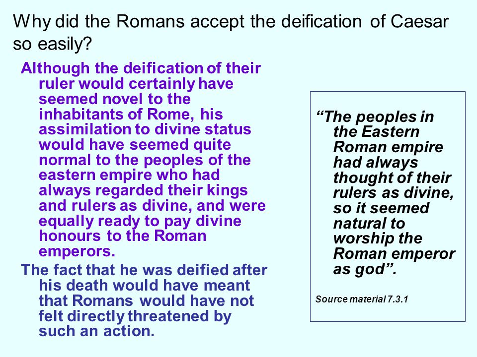 Becoming a God: The Deification of Julius Caesar