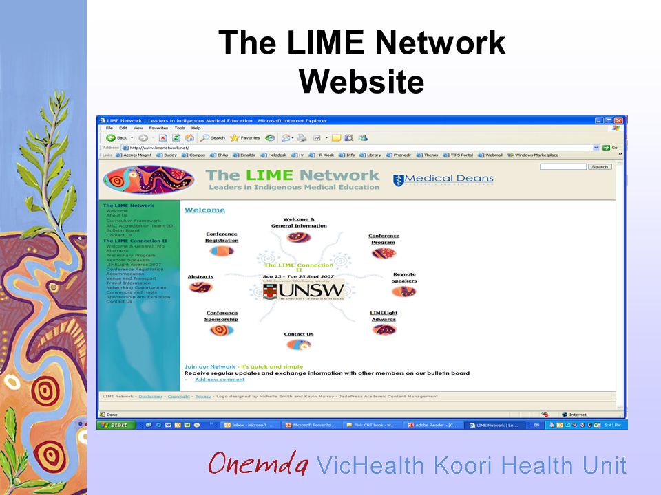 The LIME Network Website