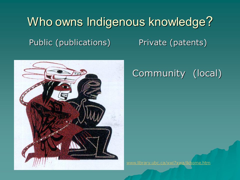 Who owns Indigenous knowledge .