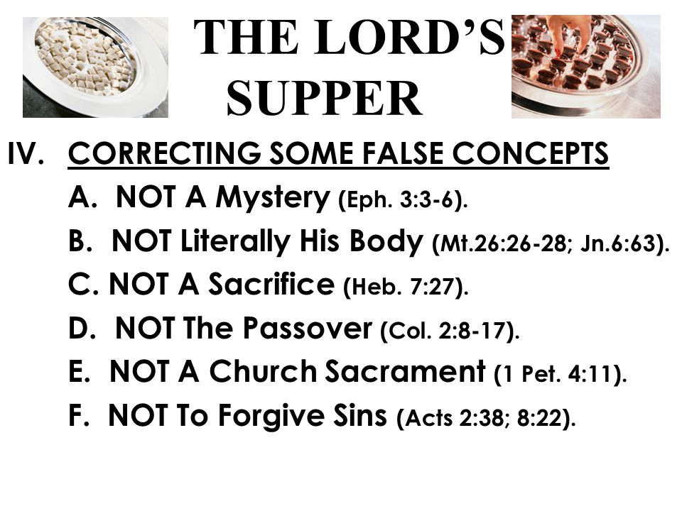 IV.CORRECTING SOME FALSE CONCEPTS A. NOT A Mystery (Eph.