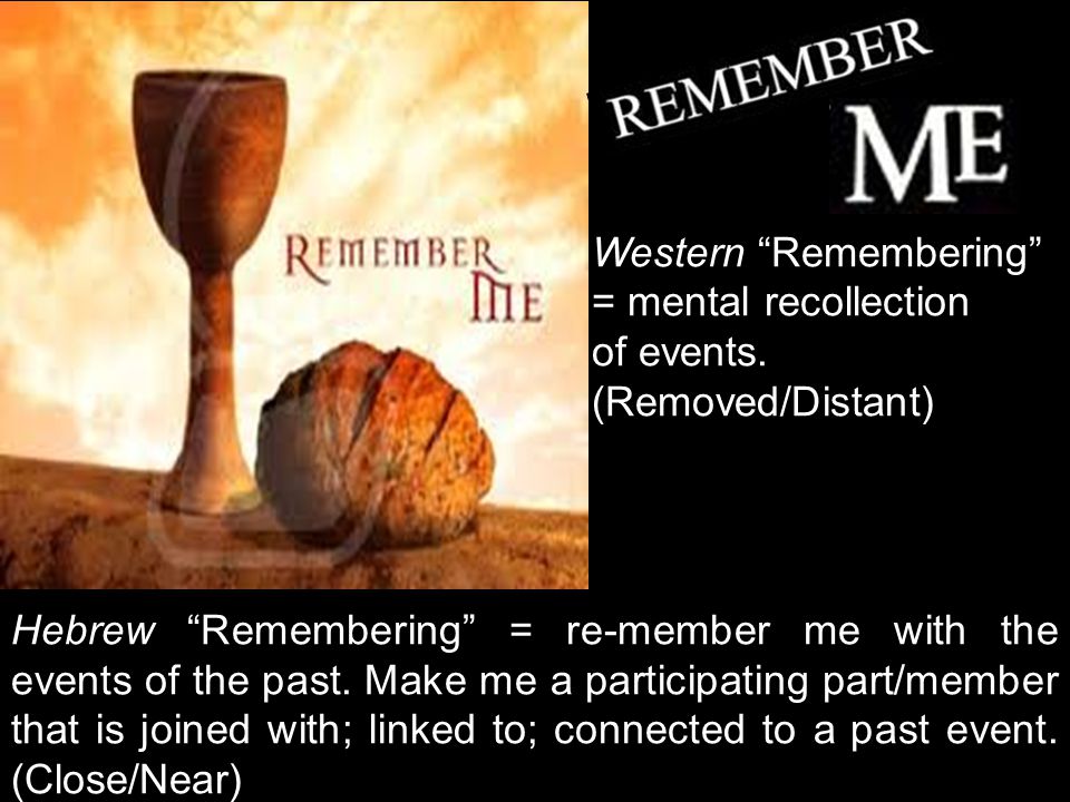 Western Remembering = mental recollection of events.