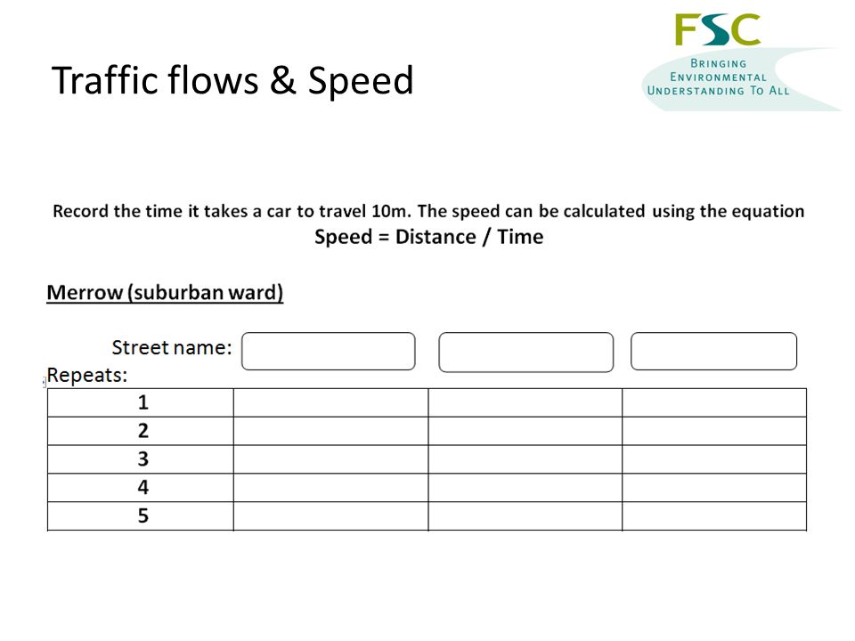 Traffic flows & Speed