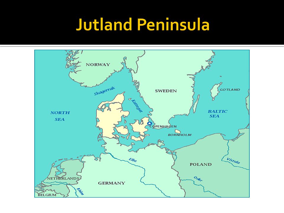 jutland peninsula on world map