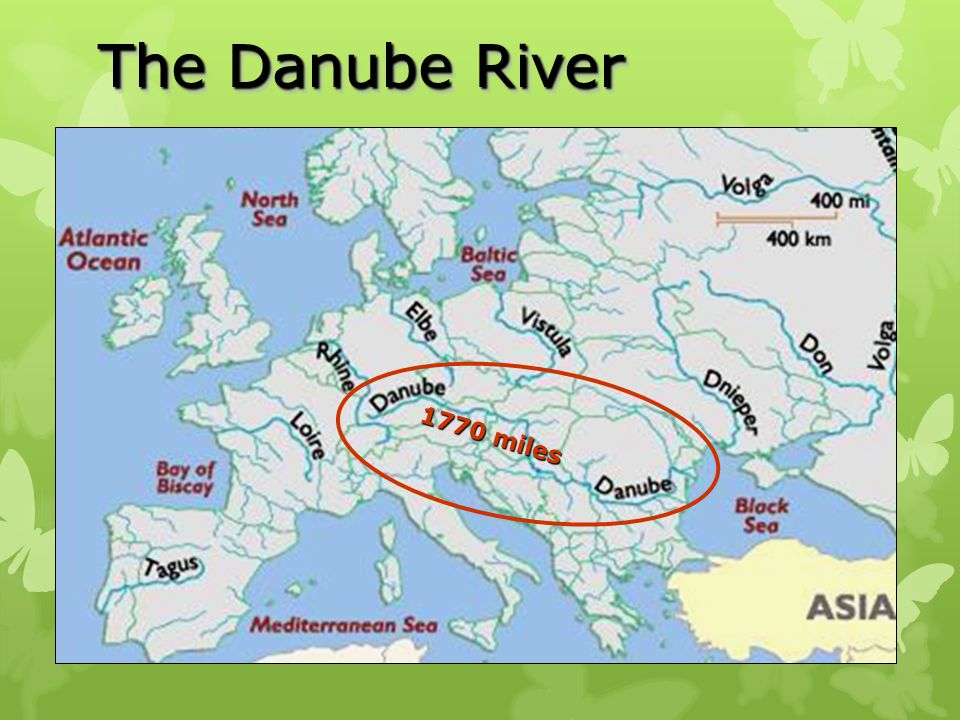 The Danube River 1770 miles
