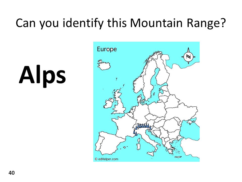 Can you identify this Mountain Range Alps 40