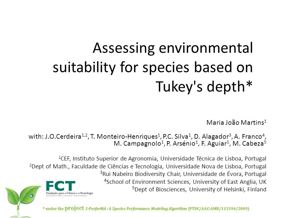 Assessing Environmental Suitability For Species Based On