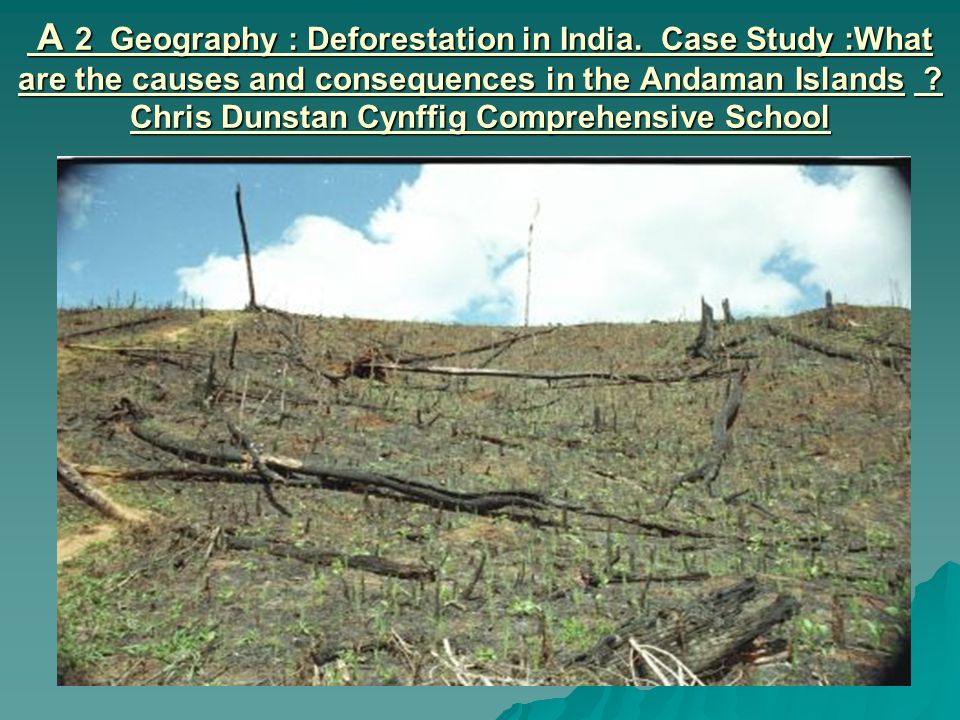 A 2 Geography : Deforestation in India.