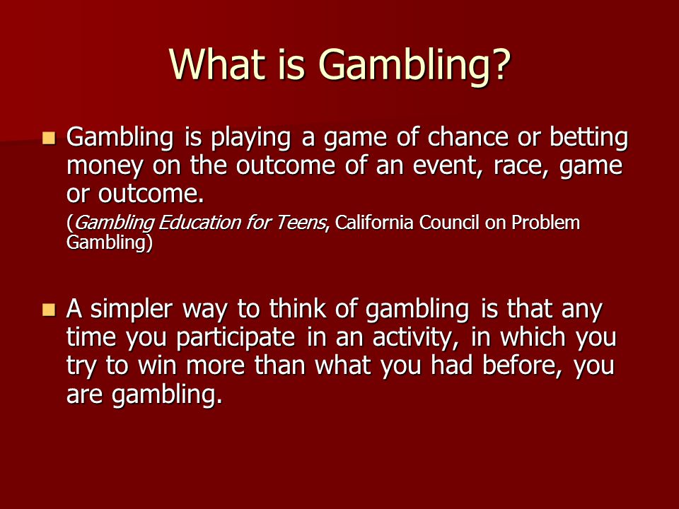 Clear And Unbiased Facts About Gambling