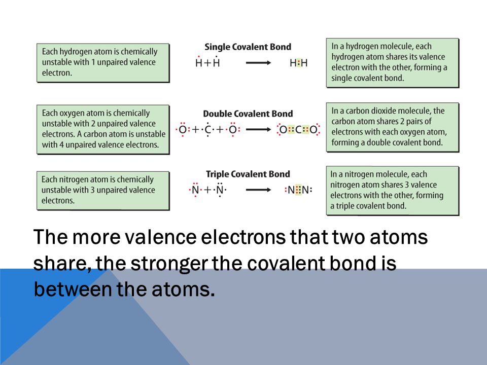 A single covalent bond exists when two atoms share one pair of valence electrons.