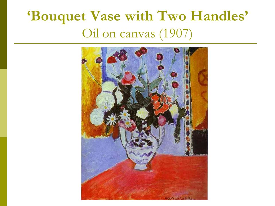 ‘Bouquet Vase with Two Handles’ Oil on canvas (1907)