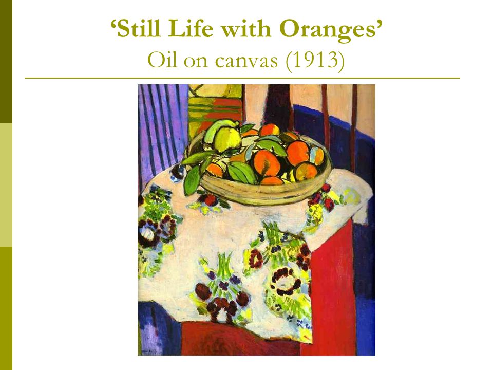 ‘Still Life with Oranges’ Oil on canvas (1913)