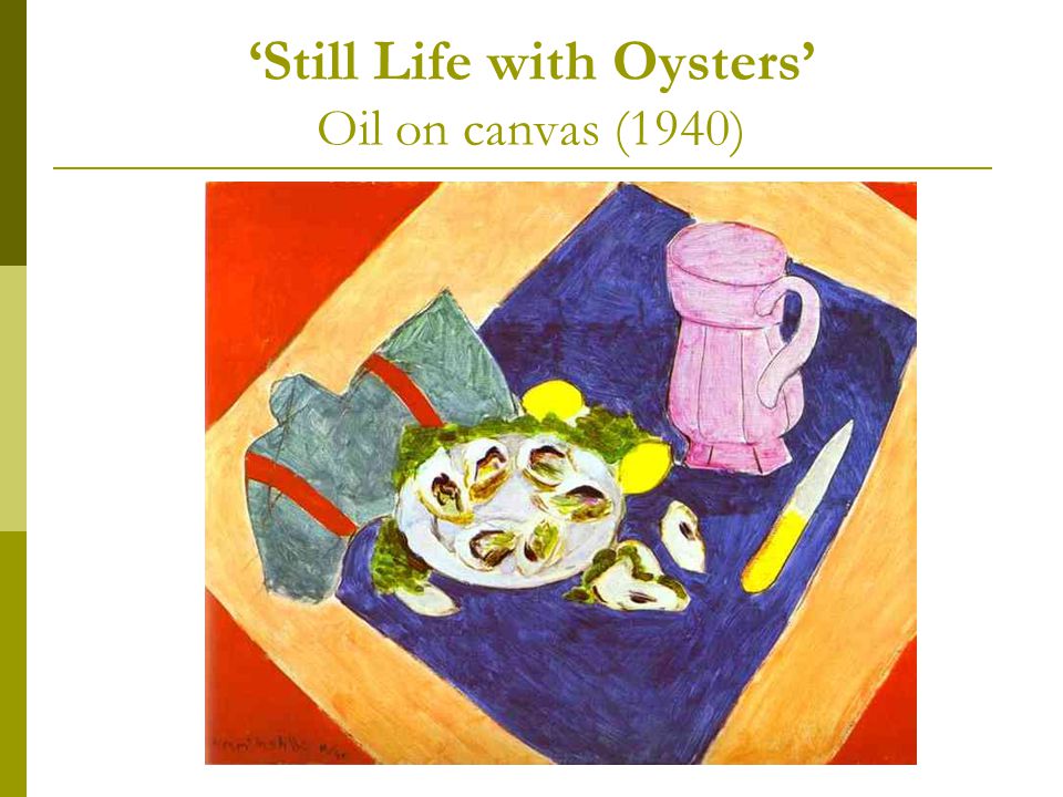 ‘Still Life with Oysters’ Oil on canvas (1940)