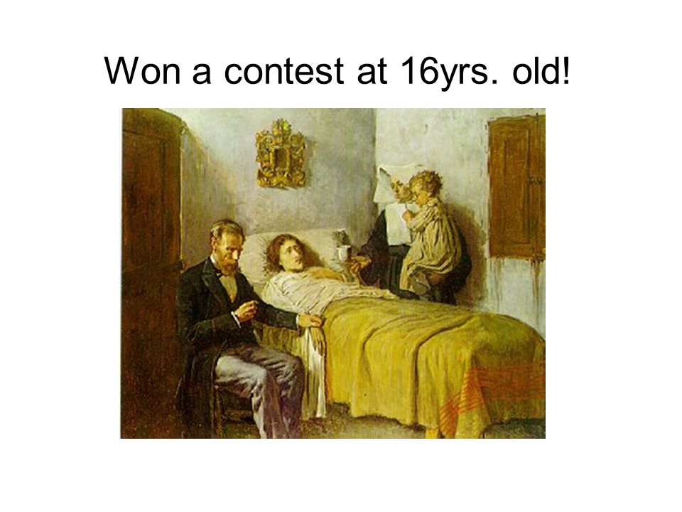 Won a contest at 16yrs. old!