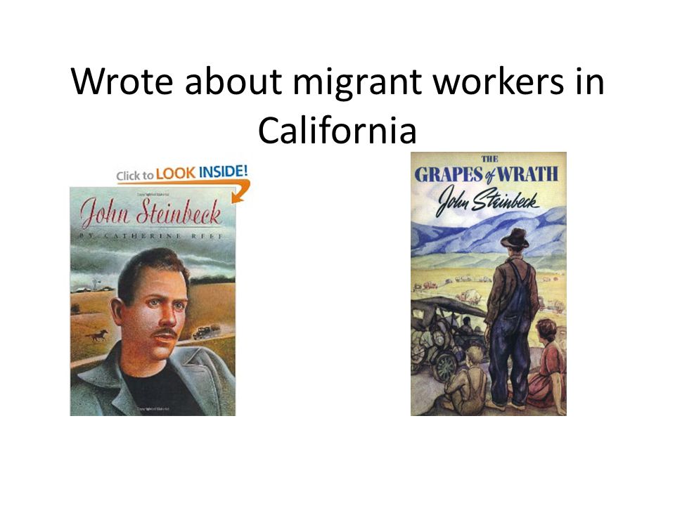 Wrote about migrant workers in California