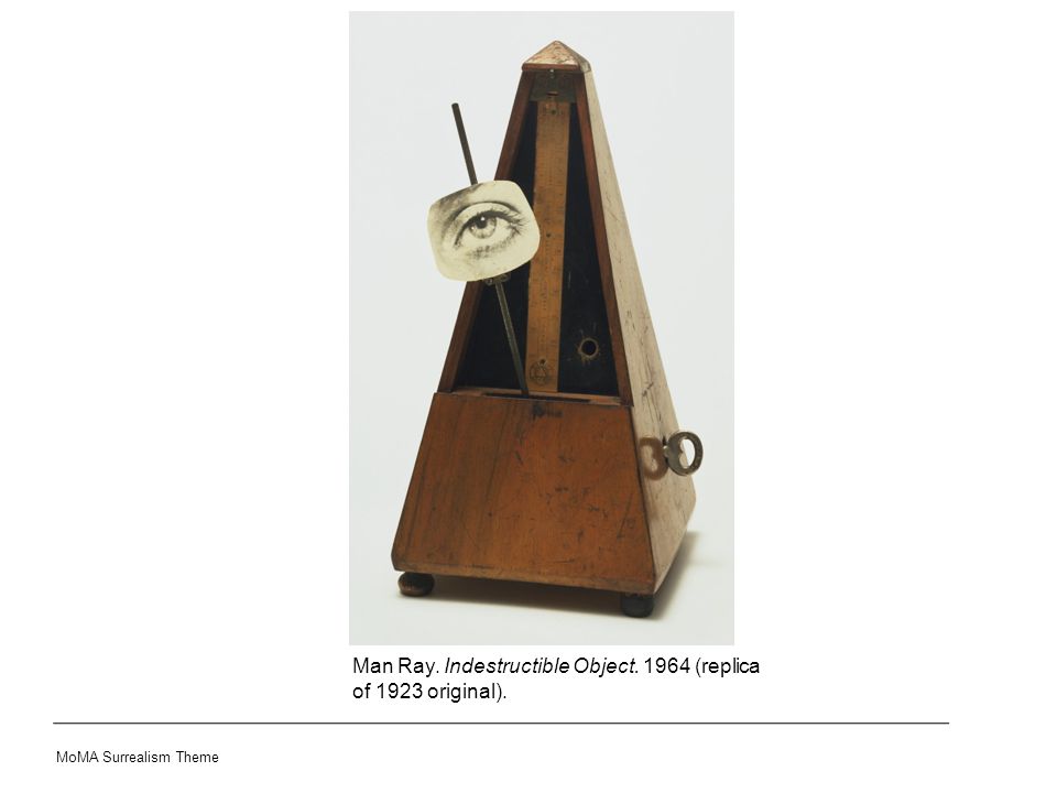 Man Ray. Indestructible Object (replica of 1923 original). MoMA Surrealism Theme