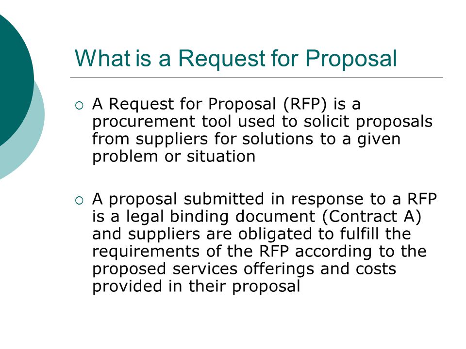 government services how to respond to a request for proposal rfp
