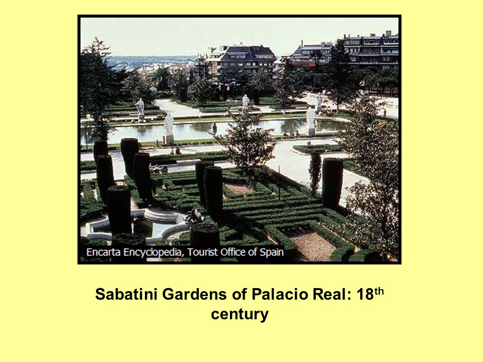 Sabatini Gardens of Palacio Real: 18 th century