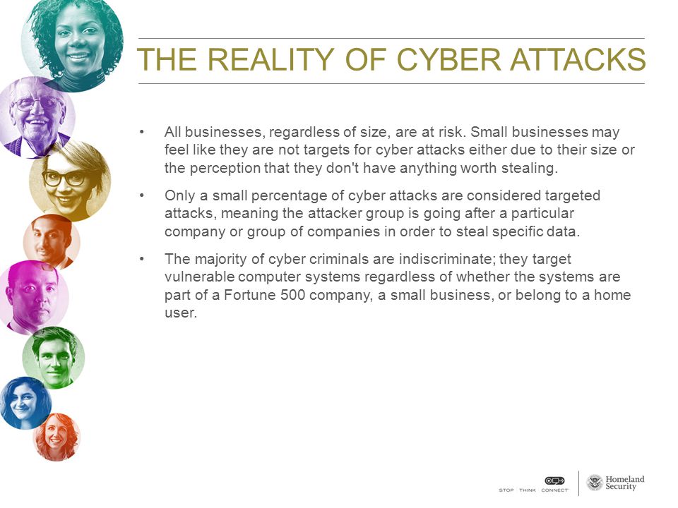 THE REALITY OF CYBER ATTACKS All businesses, regardless of size, are at risk.
