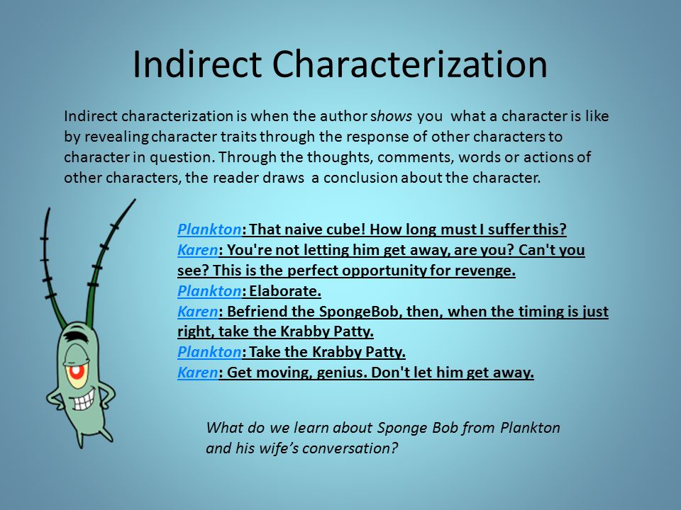 example for characterization