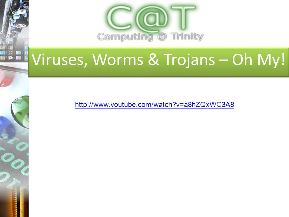 Viruses, Worms & Trojans – Oh My!   v=a8hZQxWC3A8