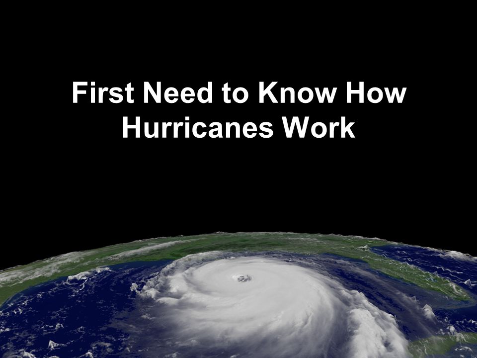 First Need to Know How Hurricanes Work
