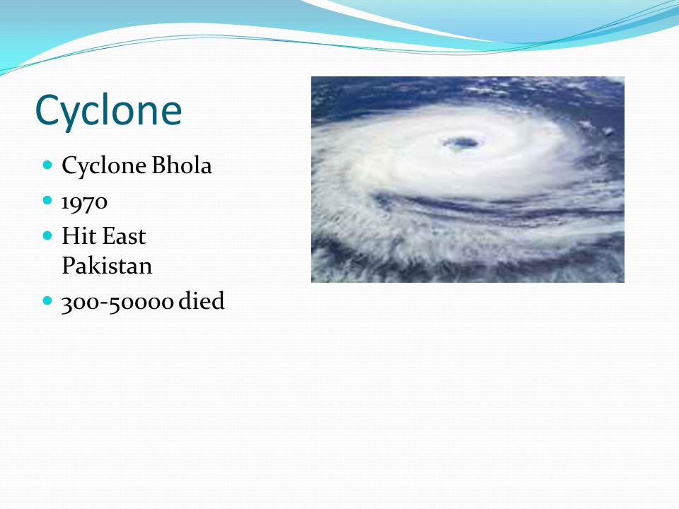 Cyclone Cyclone Bhola 1970 Hit East Pakistan died