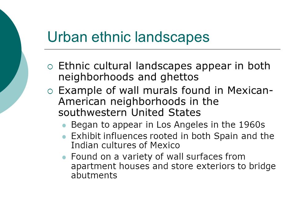 Ethnicity cultural landscape