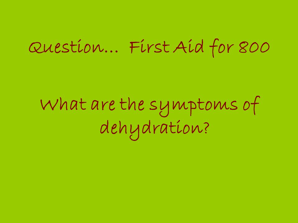 Answer… First Aid for 600 Triangular