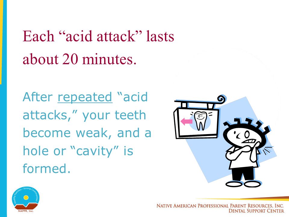 Each acid attack lasts about 20 minutes.